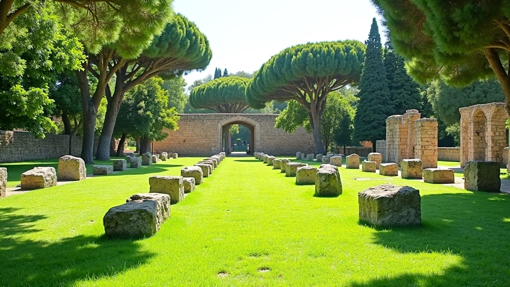 Parco archeologico con rovine romane